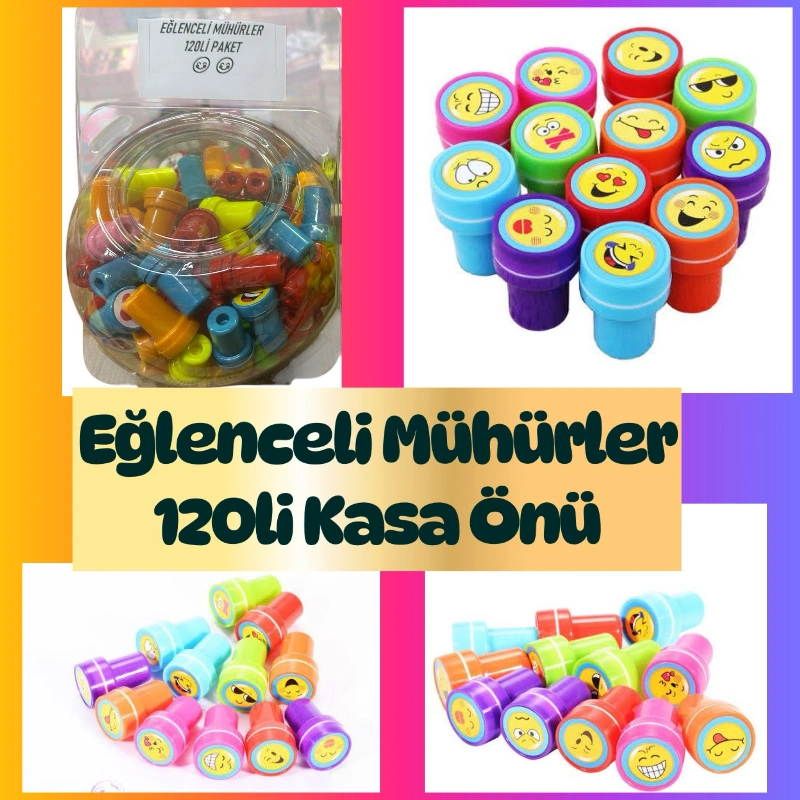 EĞLENCELİ MÜHÜRLER / 120Lİ KAVANOZ